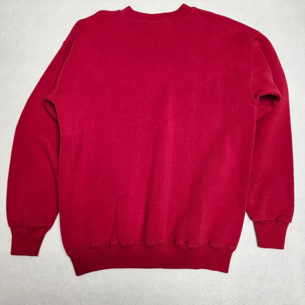 Vintage Lee Sturdy Sweats Blank Boxy Sweatshirt USA Red Mens Large Streetwear - Picture 6 of 6